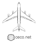 Autocad drawing Airbus A380 Superjumbo dwg , in Vehicles Aircrafts