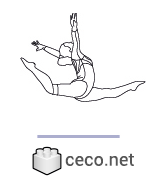 Autocad drawing artistic gymnastics dwg , in People Fitness & Sports