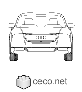 Autocad drawing Audi TT 2-door compact sports car dwg dxf , in Vehicles Cars