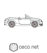 Autocad drawing Audi TT Roadster 18 Tfsi Mt Cabriolet dwg , in Vehicles Cars