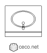 Autocad drawing bathroom vanity furniture dwg , in kitchen & bathroom