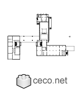 Autocad drawing Bauhaus Dessau - Walter Gropius - ground floor dwg , in Architecture