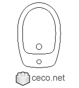 Autocad drawing Bidet 1 dwg , in kitchen & bathroom