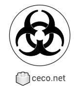 Autocad drawing Biological hazard symbol 01 dwg , in Symbols Signs Signals