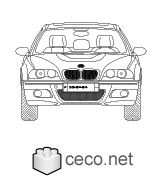 Autocad drawing BMW M3 coupe 3-Series front view dwg , in Vehicles Cars