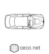 Autocad drawing BMW M5 sedan car 5-Series - top view dwg , in Vehicles Cars