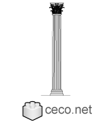 Autocad drawing corinthian columns classical greek architectural dwg , in Architecture