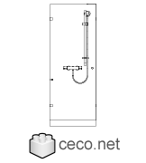 Autocad drawing corner shower kit 1 acrylic wall and Floor dwg , in Bathrooms Detail