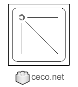 Autocad drawing corner shower kit 1 dwg , in kitchen & bathroom