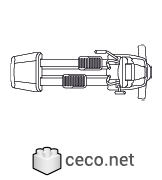 Autocad drawing cross country machine dwg , in Equipment Sports Gym Fitness