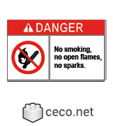 Autocad drawing Danger or warning sign 02 Danger no smoking dwg , in Symbols Signs Signals ISO standards