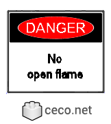 Autocad drawing danger or warning sign dwg , in Symbols Signs Signals