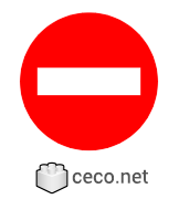 Autocad drawing Do not enter wrong way sign 01 dwg , in Symbols Signs Signals ISO standards