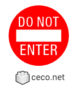 Autocad drawing Do not enter wrong way warning sign 02 dwg , in Symbols Signs Signals ISO standards