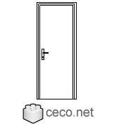 Autocad drawing door with lock dwg , in Decorative elements