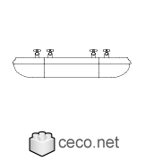 Autocad drawing double bathroom sink 1 front view dwg , in kitchen & bathroom