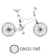 Autocad drawing Downhill mountain bike dwg , in Vehicles Bikes & Motorcycles