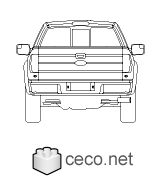 Autocad drawing F150 Ford SVT Raptor pick-up - rear view dwg , in Vehicles Cars