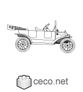 Autocad drawing Ford model T Ford Motor Company dwg , in Vehicles Cars