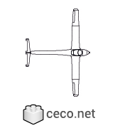 Autocad drawing glider or sailplane soaring top or plan view dwg , in Vehicles Aircrafts