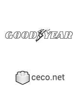 Autocad drawing Goodyear Tire and Rubber Company logo dwg good year , in Symbols Signs Signals
