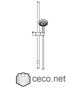 Autocad drawing hand showers dwg , in Bathrooms Detail