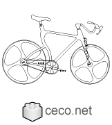 Autocad drawing High-Tech bicycle carbon fiber frame bike dwg , in Vehicles Bikes & Motorcycles