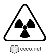 Autocad drawing Ionizing radiation warning Radiation Hazard symbol 02  , in Symbols Signs Signals ISO standards