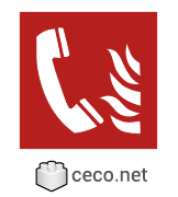 Autocad drawing ISO 7010-F006 Fire emergency telephone dwg , in Symbols Signs Signals ISO standards