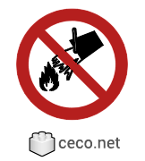Autocad drawing ISO 7010-P011 Do not extinguish with water dwg , in Symbols Signs Signals ISO standards