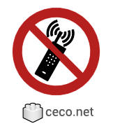 Autocad drawing ISO 7010-P013 No activated mobile phone old dwg , in Symbols Signs Signals ISO standards