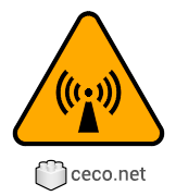 Autocad drawing ISO 7010-W005 Non-ionizing radiation warning sign dwg , in Symbols Signs Signals