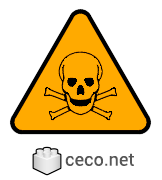 Autocad drawing ISO 7010-W016 Toxic material hazard dwg , in Symbols Signs Signals