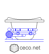 Autocad drawing Jacuzzi 6 Jetted tub dwg , in Bathrooms Detail