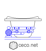 Autocad drawing Jacuzzi 6 Jetted tub dwg , in kitchen & bathroom