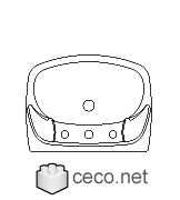 Autocad drawing Lavatory 1 dwg , in kitchen & bathroom