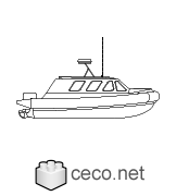 Autocad drawing lifeboat rescue boat side coast guard boat dwg dxf , in Vehicles Boats & Ships