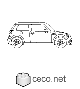 Autocad drawing Mini Cooper British Motor Corporation dwg , in Vehicles Cars