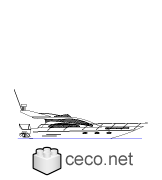 Autocad drawing Modern yacht luxury boat dwg dxf , in Vehicles Boats & Ships