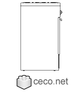 Autocad drawing natural-gas stove with oven kitchen appliances dwg dxf , in Equipment