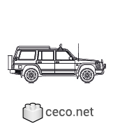 Autocad drawing Nissan Patrol off-road full-size SUV 4x4 dwg , in Vehicles Cars