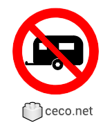 Autocad drawing No caravans 01 no motor homes dwg , in Symbols Signs Signals ISO standards