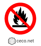 Autocad drawing No fires 02 do not light a fire dwg dxf , in Symbols Signs Signals ISO standards