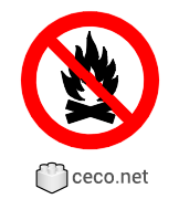 Autocad drawing No fires 03 No fires allowed dwg , in Symbols Signs Signals