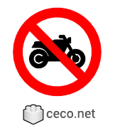 Autocad drawing No motorcycle parking warning signal 02 dwg , in Symbols Signs Signals ISO standards