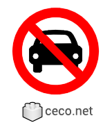 Autocad drawing No parking signal 01 dwg , in Symbols Signs Signals ISO standards