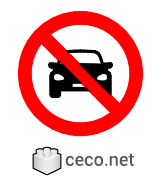 Autocad drawing No parking signal 03 no parking warning sign dwg , in Symbols Signs Signals ISO standards