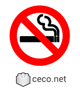 Autocad drawing No Smoking Symbol dwg , in Symbols Signs Signals