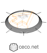 Autocad drawing North arrow 3D dwg , in Symbols Signs Signals North Arrows