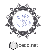 Autocad drawing OM mandala dwg , in Symbols Signs Signals